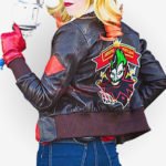 Harley Quinn Bombershall Brown leather Jacket