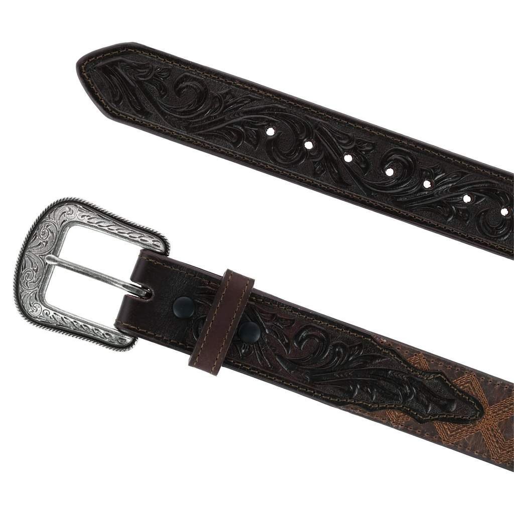 brown leather belt