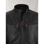 henry cavil leather Black jacket