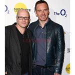 irish-german actor michael fassbender leather jacket