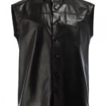 sleeveless leather shirt