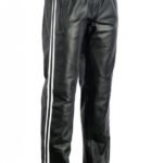 stripe leather pant