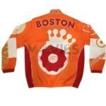 Duckin donuts orange track suit back