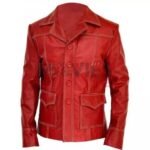 Tyler Durden Fight Club Pure Front Leather Jacket