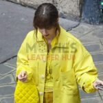 Lily Collins Emily in Paris S04 Yellow Jacket Movies Leather Hub