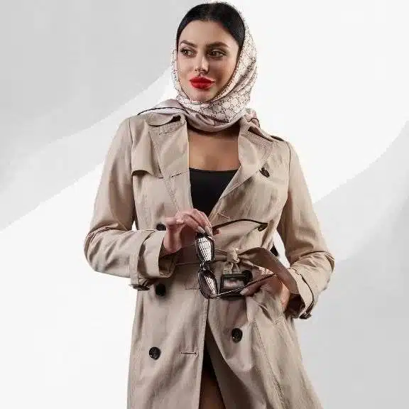 woman trench coat