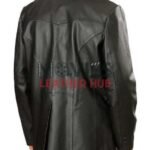 Elegance Black Leather Blazer