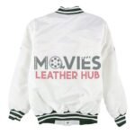 Michigan State Spartans White Varsity Satin Jacket