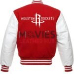 Houston Rockets NBA Varsity Red and White Jacket