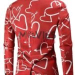 Valentine’s Day Hearts Printed Red Blazer