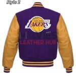 Los Angeles Lakers NBA Purple and Yellow Letterman Jacket