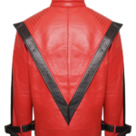 Michael Jackson Red Military Leather Jacket