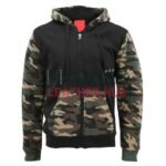 Men’s Army Camo Zip-Up Sherpa Hoodie Fleece Jacket