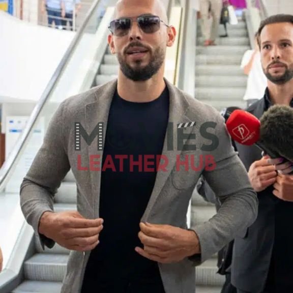 Top G Andrew Tate Grey Wool Blazer