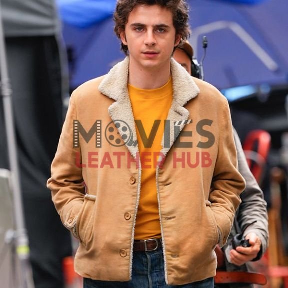 A Complete Unknown Timothée Chalamet Shearling Jacket