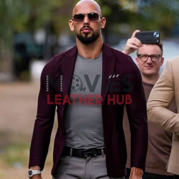 Andrew Tate Top G Cobra Maroon Blazer