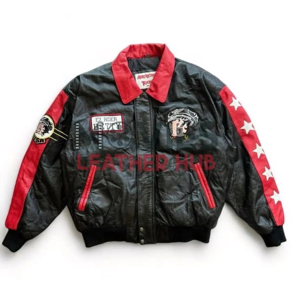 Betty Boop Leather Motorcycle Jacket