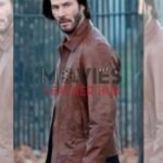 John Wick Keanu Reeves Brown Leather Jacket