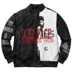 Scarface Tony Montana Black and White Leather Jacket