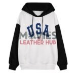 Casual Black and White USA Hoodie