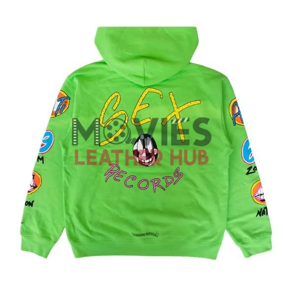 Chrome Hearts Sex Records Green Hoodie
