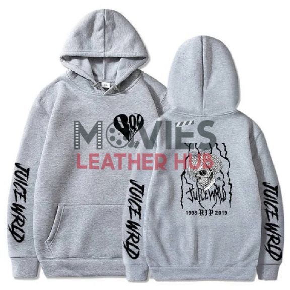 Juice Wrld Hoodies – Fashion Casual Printed Gray Pullover Hoodie