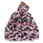 Bape Warm Up Camo Shark Hoodie Jacket