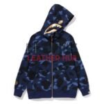 Bape Color Camo Shark Zip Hoodie