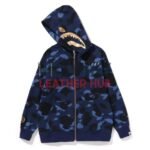 Bape Color Camo Shark Zip Hoodie