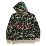 Bape Marbling Camo Shark Relaxed Fit Full Zip Hoodie