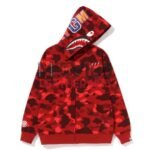 BAPE Color Camo Shark Zip Hoodie Junior