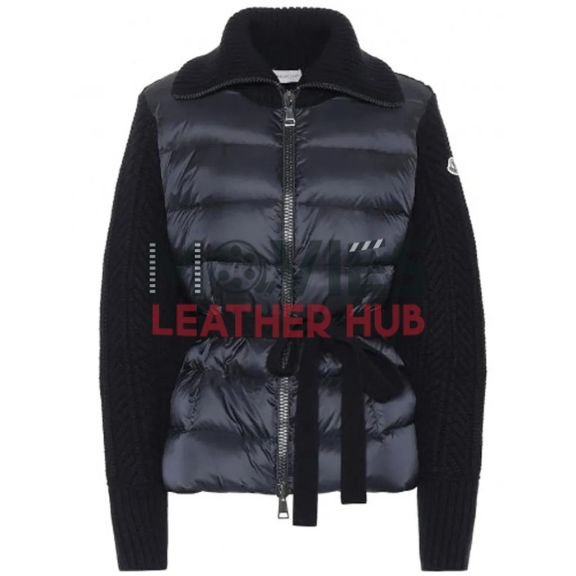 A Discovery of Witches Teresa Palmer Navy Blue Puffer Jacket