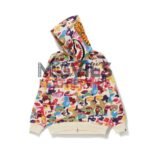 BAPE x KIDSUPER Camo Shark Full Zip Hoodie