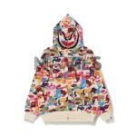 BAPE x KIDSUPER Camo Shark Full Zip Hoodie