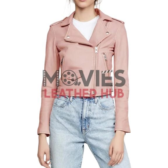 Big Sky Season 3 Katheryn Winnick Biker Pink Leather Jacket