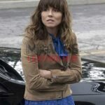 Dead To Me Linda Cardellini Suede Leather Jacket
