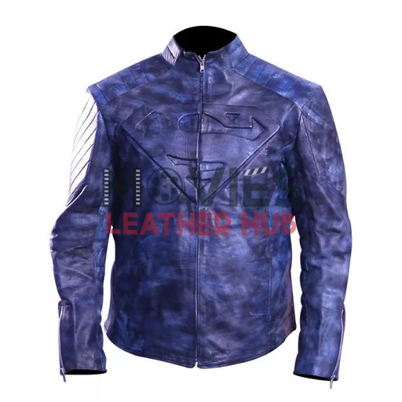 Designer’s Superman Smallville Blue Leather Jacket