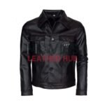 Elvis Presley Mens Black Genuine Leather Jacket