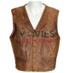 John Wayne The Cowboys Brown Leather Vest
