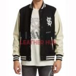 Ksubi King Varsity Black and Cream Jacket