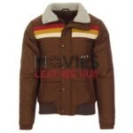 Men’s Bomber 1970s Ski Jacket with Fur Collar
