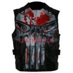 Punisher Jon Bernthal Skull Leather Vest Costume