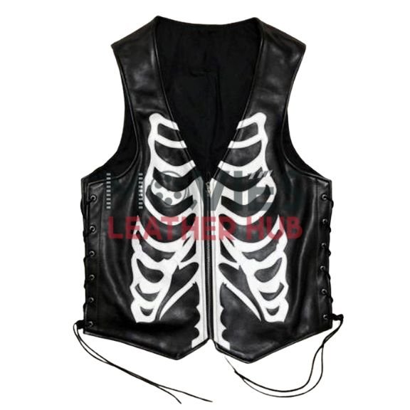 Skeleton Leather Vest