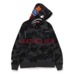 Bape Layered Line Camo Shark Full Zip Hoodie