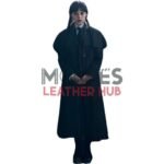 Wednesday Jenna Ortega Black Trench Coat