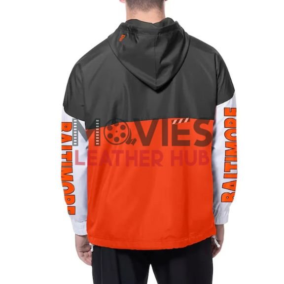 Baltimore Orioles Color Block Orange/Black Hoodie Windbreaker
