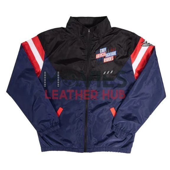 Black/Navy Cody Rhodes Neon Nightmare Windbreaker Jacket