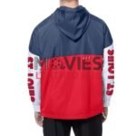 St. Louis Cardinals Color Block Red/Navy Hoodie Windbreaker