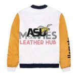 Alabama State University Bomber White and Gold Satin Jacket
