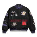 Baltimore Ravens Pennant Black Varsity Wool Jacket
